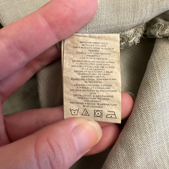 Carly Jean LA Sage Green Shift Dress‎ L Minimalist Capsule Wardrobe Coastal Chic - Picture 7 of 8